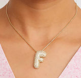 Bubble Initial Necklace