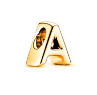 Gold Plated 925 Sterling Initial Charm