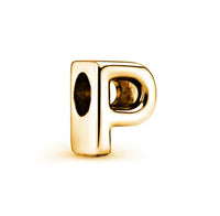 Gold Plated 925 Sterling Initial Charm