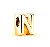 Gold Plated 925 Sterling Initial Charm