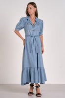 Elan I've Got the Blues Denim Maxi Dress