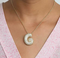 Bubble Initial Necklace