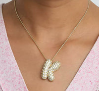 Bubble Initial Necklace