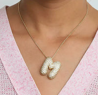 Bubble Initial Necklace