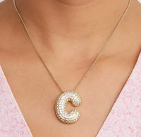 Bubble Initial Necklace