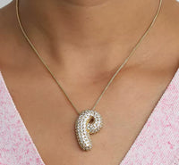 Bubble Initial Necklace