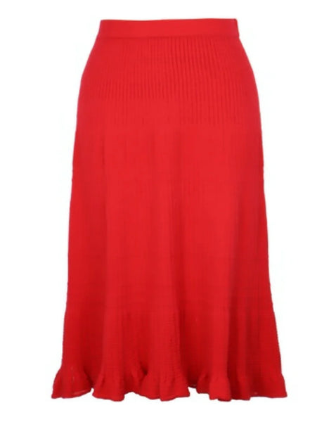 Gene Red Knit Skirt