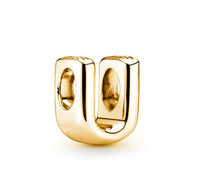 Gold Plated 925 Sterling Initial Charm