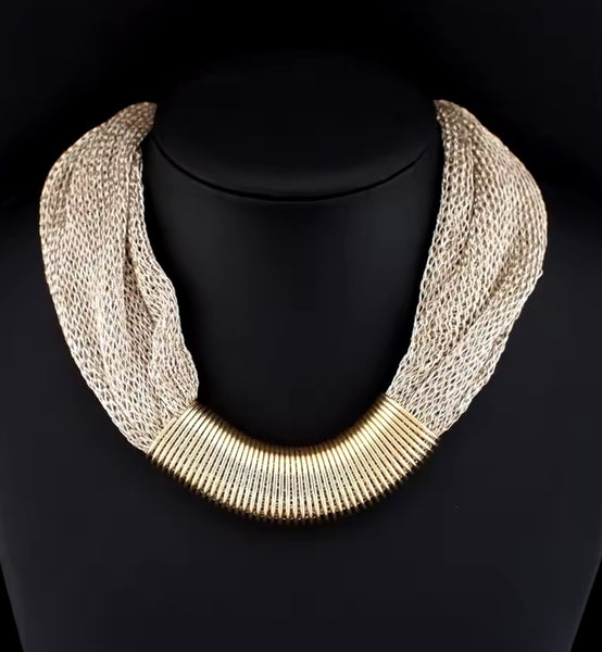 Gold Mesh Necklace