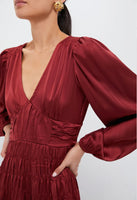 Rosaria Long Sleeve Satin Dress