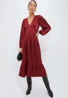 Rosaria Long Sleeve Satin Dress