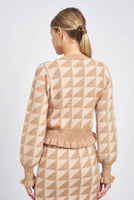 Suri Jacquard Pattern Knit Top