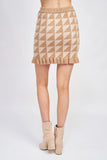 Suri Fitted Jacquard Knit Mini Skirt