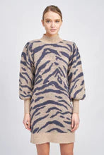 En Saison Mel Zebra Sweater Dress