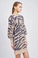 En Saison Mel Zebra Sweater Dress