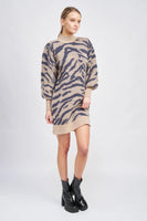 En Saison Mel Zebra Sweater Dress