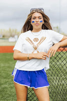 Queen Of Sparkles Gold Baseball Tee