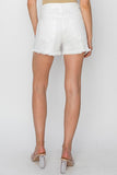 Risen Putting on the Ritz White Jean Shorts 6143