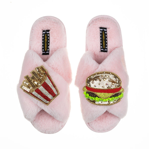 Laines London Burger and Fries Classic Slippers